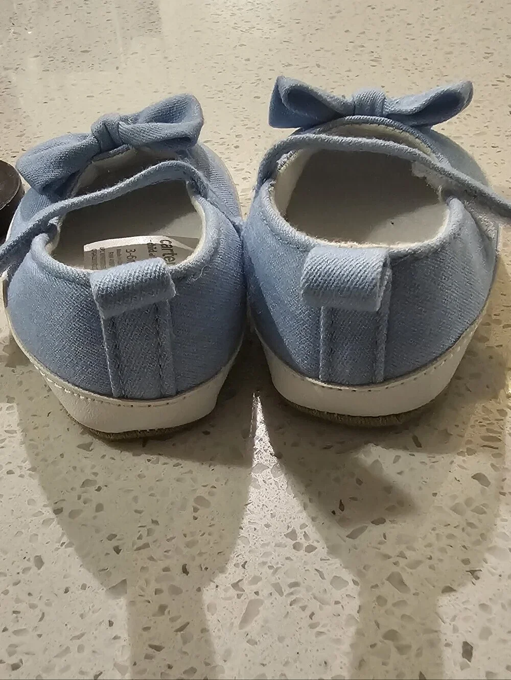Carter's Light Blue Mary Jane with Bow3-6 Monthe